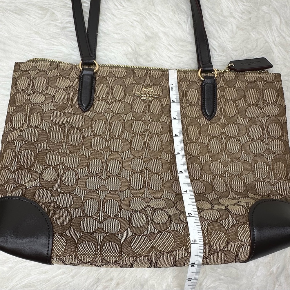 Coach Women’s Signature Zip Top Tope Bag - Picture 8 of 9